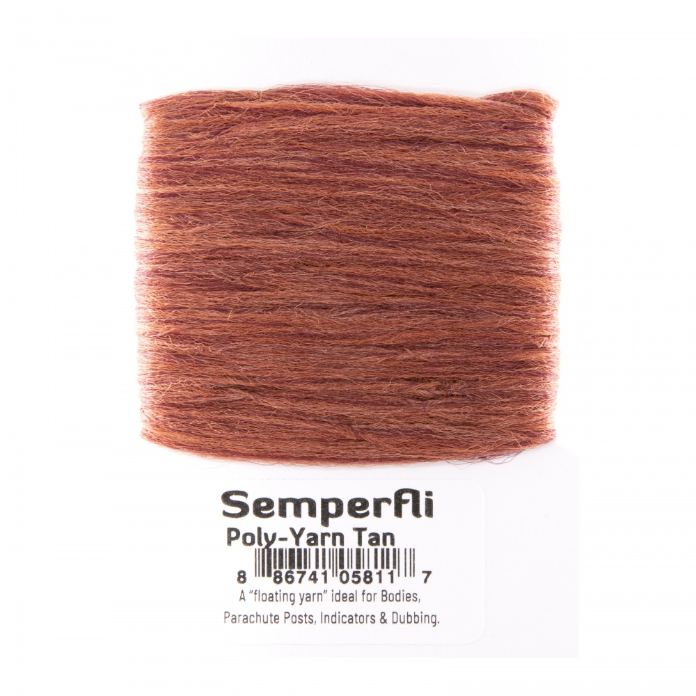 Semperfli Poly-Yarn Tan Fly Tying Materials Ultimate Floating Yarn For Bodies and Parachute Posts